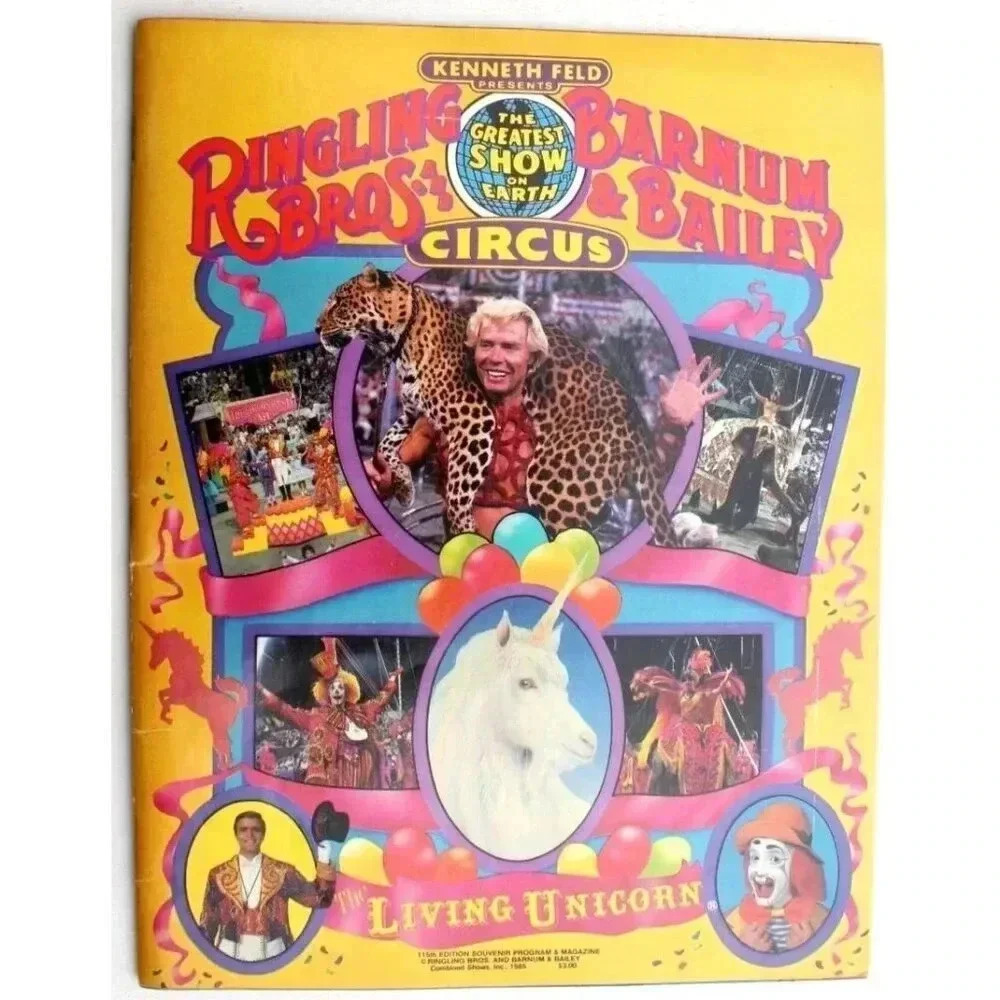 Ringling Bros Barnum Bailey Circus 115th Edition Souvenir Program 1985 w/ POSTER